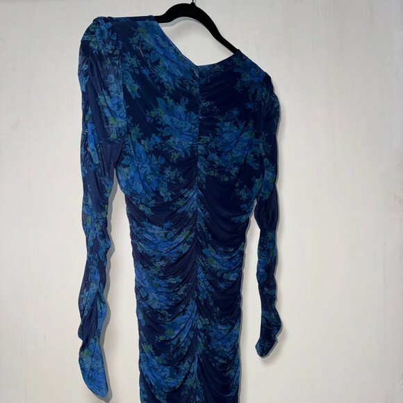 Elegant Ruched Long-Sleeve Dress by Ganni - Picture 3 of 6